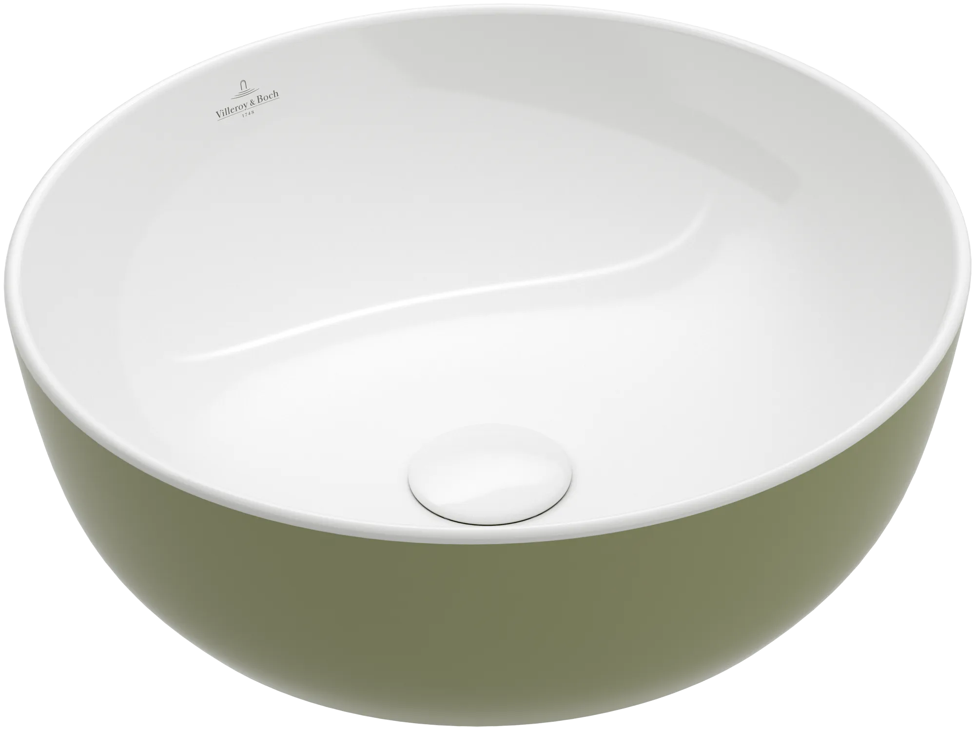 Villeroy & Boch Aufsatzwaschtisch aus TitanCeram „Artis“ ⌀ 430 mm in Sage Green