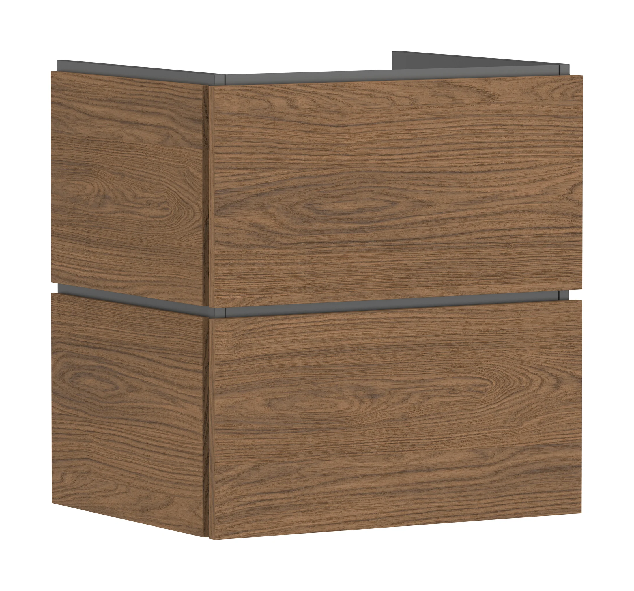 Hansgrohe Xilesa E Waschtischunterschrank, Eiche Kaschmir, 580x470 mm, 2 Schubkästen PushOpen, Vollauszug, SoftClose
