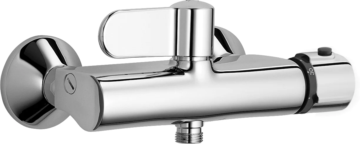 HansaTEMPRA Duscharmatur Wandmontage Thermostat Chrom