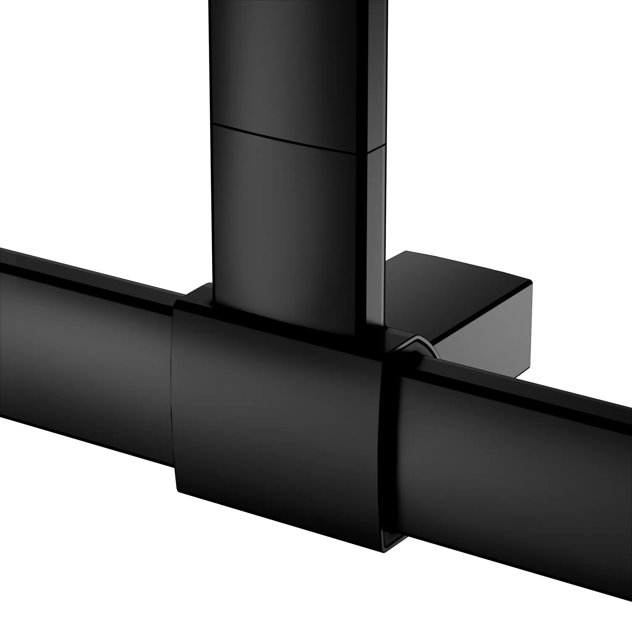 KEUCO AXESS Duschhandlauf mit Brausestange 1200⁄1300 mm schwarz matt