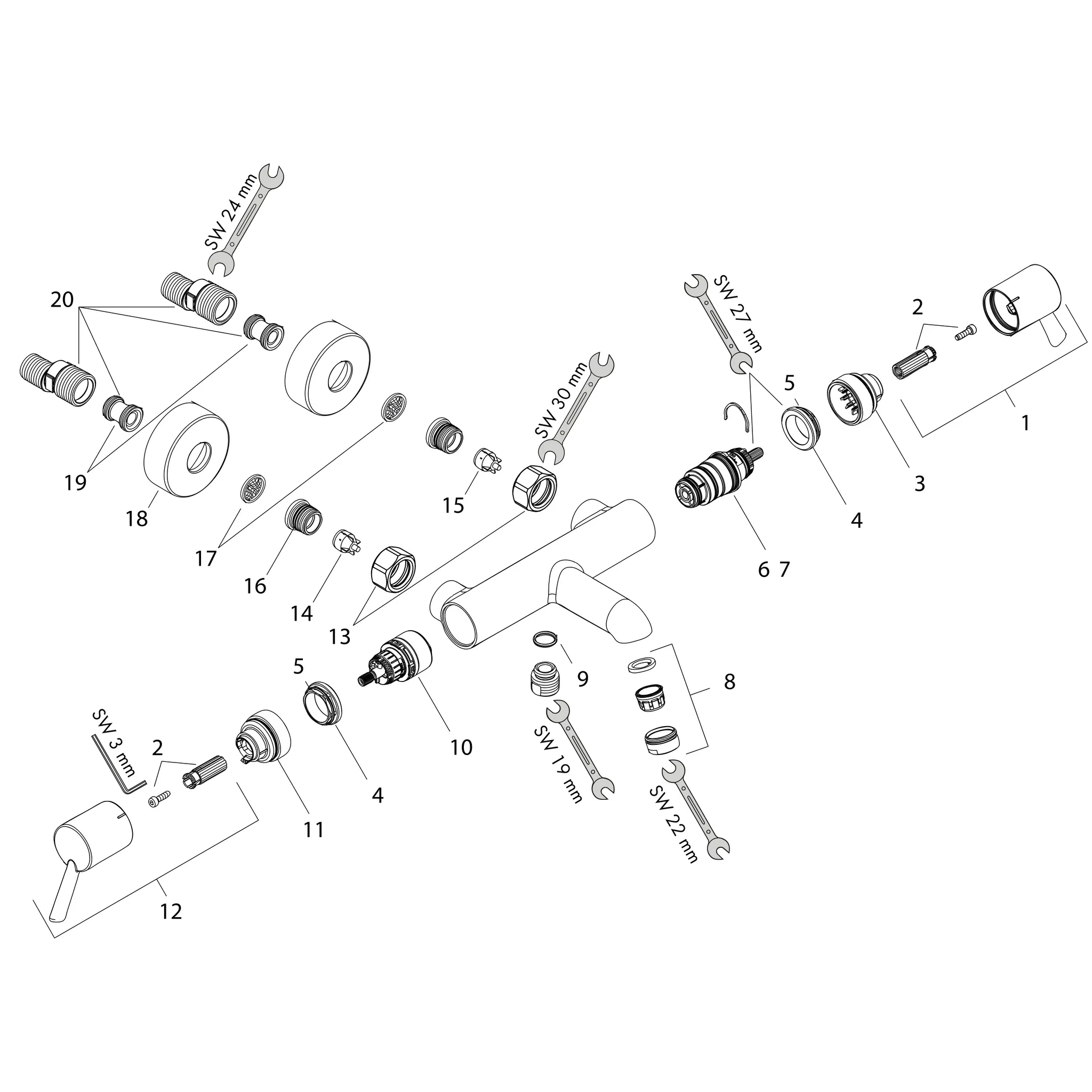 Thermostat Ecostat Comfort Wanne Aufputz Care DN15 chrom Thermostat Ecostat Comfort Wanne Aufputz Care DN15 chrom