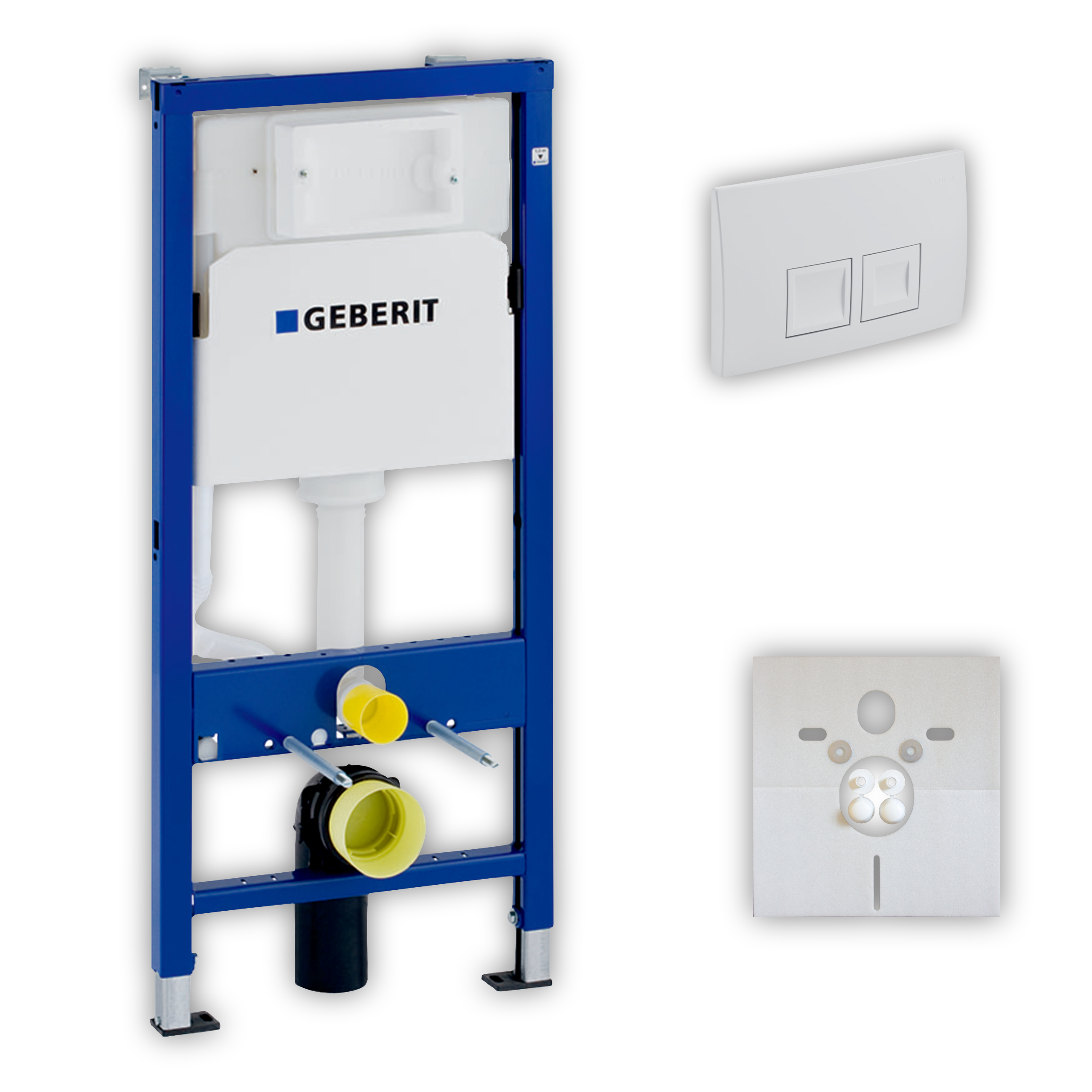 Vorwand-/Einbauelement für Toilette mit Spülkasten Delta (UP100) Betätigungsplatte Geberit UP100 „Delta35“ in Vorwand-/Einbauelement für Toilette mit Spülkasten Delta (UP100) Betätigungsplatte Geberit UP100 „Delta35“ in