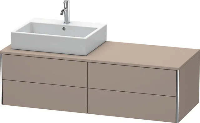 Duravit Waschtischunterschrank wandhängend „XSquare“ 140 × 40 × 54,8 cm Basalt Matt