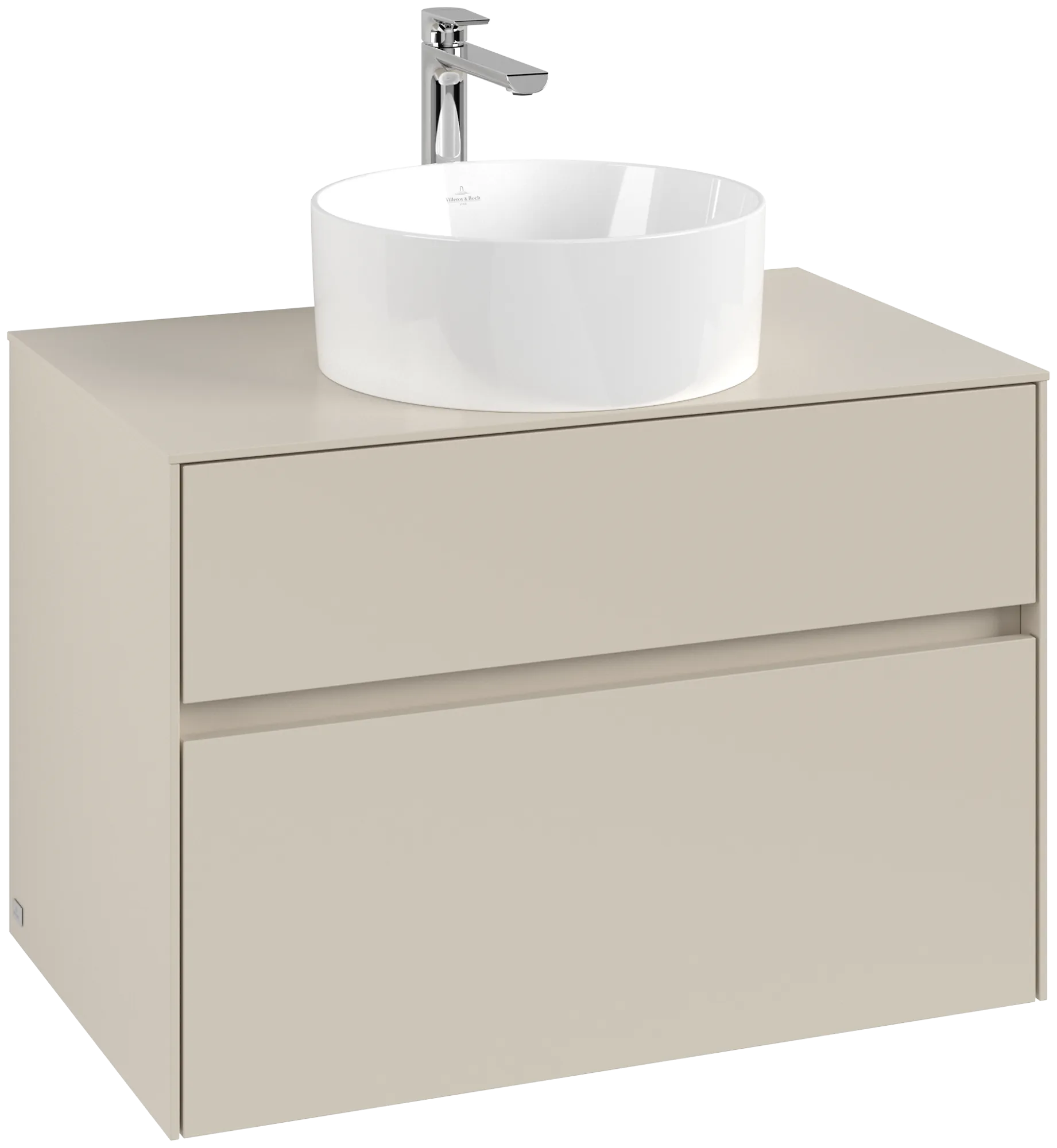 Villeroy & Boch Waschbeckenunterschrank Collaro C037B0, Cashmere Grey, 800x548x500 mm, mit Beleuchtung und SoftClosing, für Aufsatzwaschbecken Villeroy & Boch Waschbeckenunterschrank Collaro C037B0, Cashmere Grey, 800x548x500 mm, mit Beleuchtung und SoftClosing, für Aufsatzwaschbecken