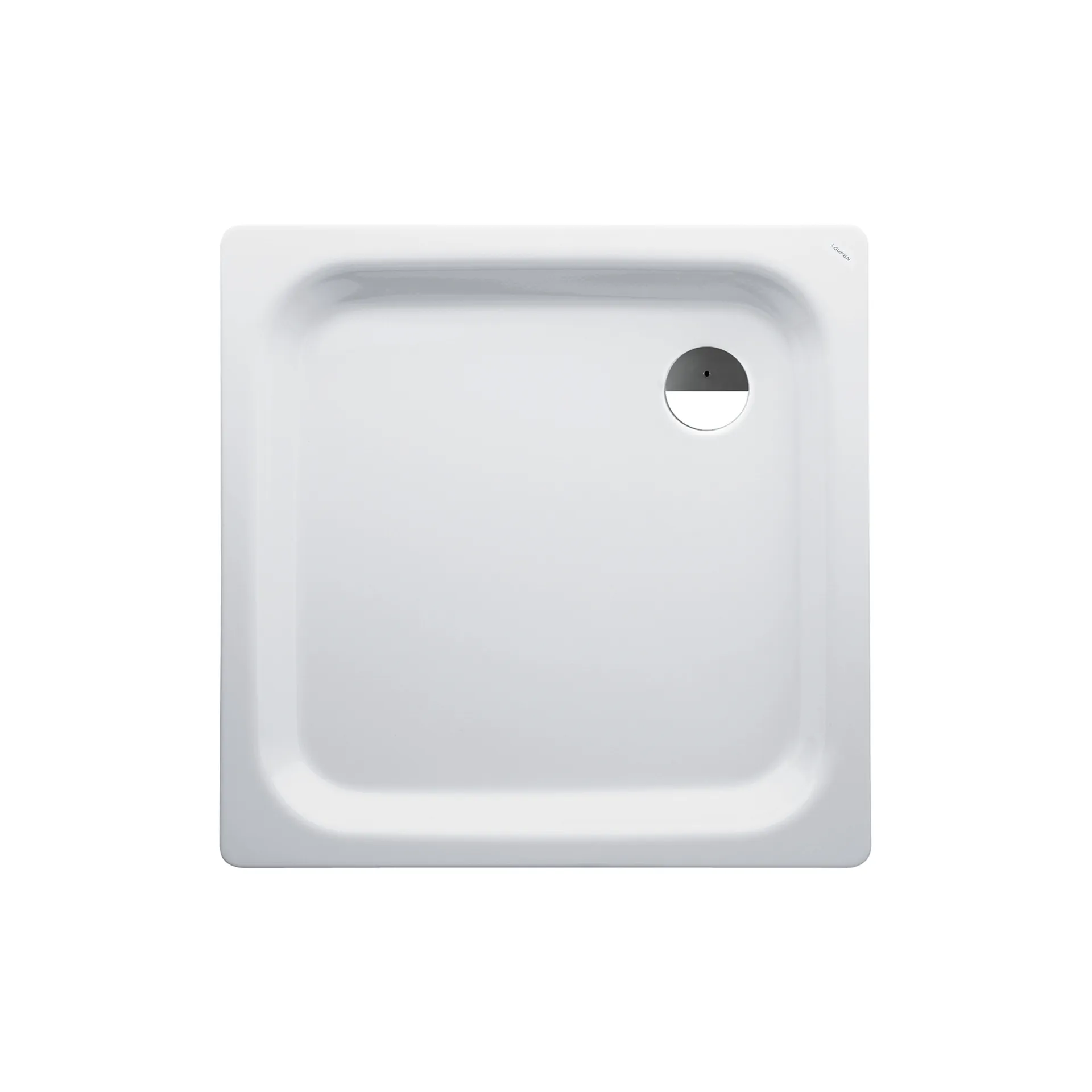 Laufen rechteck Duschwanne „Platina“ 900 × 900 mm ohne Oberflächenbeschichtung, in Weiß