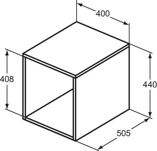 Ideal Standard Hochschrank „i.lifeB“ 40 × 44 × 50,5 cm Weiß matt