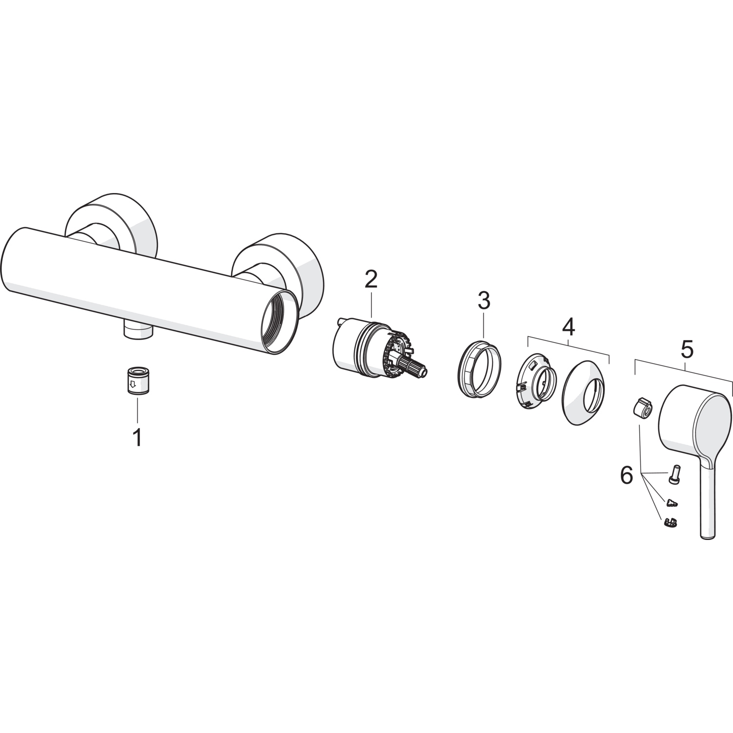 Einhand-Duscharmatur „Vantis Style“ in Chrom Einhand-Duscharmatur „Vantis Style“ in Chrom