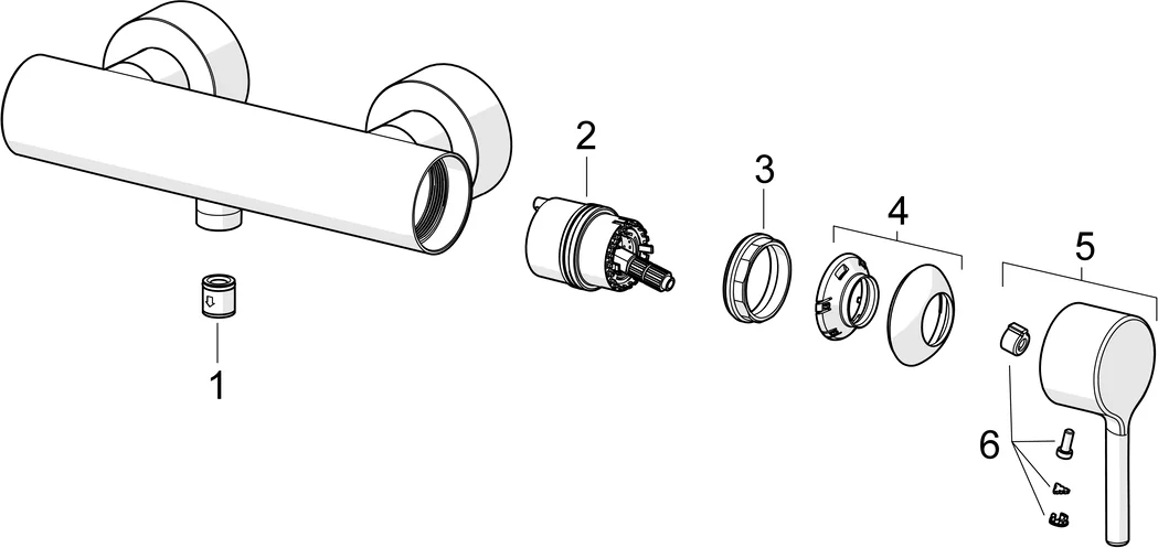 HansaVANTIS Style Duscharmatur, Einhebelmischer, Chrom HansaVANTIS Style Duscharmatur, Einhebelmischer, Chrom