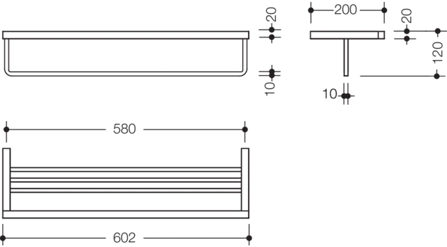 HEWI Handtuchablage „System 100“