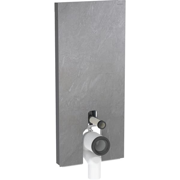 Monolith Sanitärmodul für Stand-WC, 114 cm, Frontverkleidung aus Steinzeug: Steinzeug Schieferoptik, Aluminium schwarzchrom Monolith Sanitärmodul für Stand-WC, 114 cm, Frontverkleidung aus Steinzeug: Steinzeug Schieferoptik, Aluminium schwarzchrom