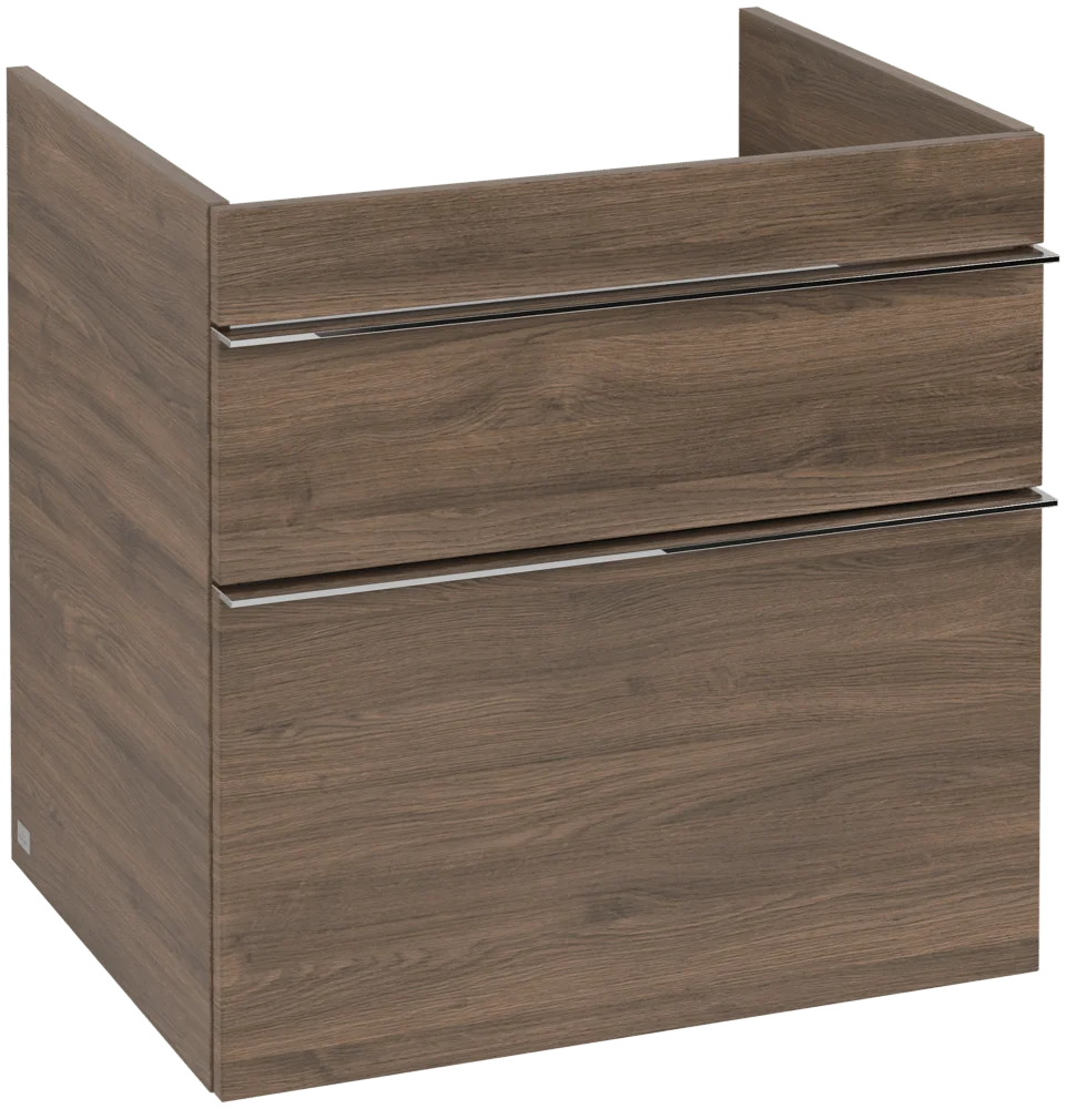 Villeroy & Boch Waschbeckenunterschrank Venticello, Arizona Oak, 603 x 590 x 502 mm, Eckig, SoftClosing, 1 Waschbecken, 2 Auszüge