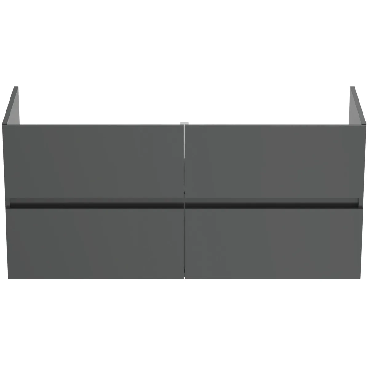 Ideal Standard Waschtischunterschrank „Eurovit+“ 120 × 55 × 44 cm Hochglanz grau lackiert