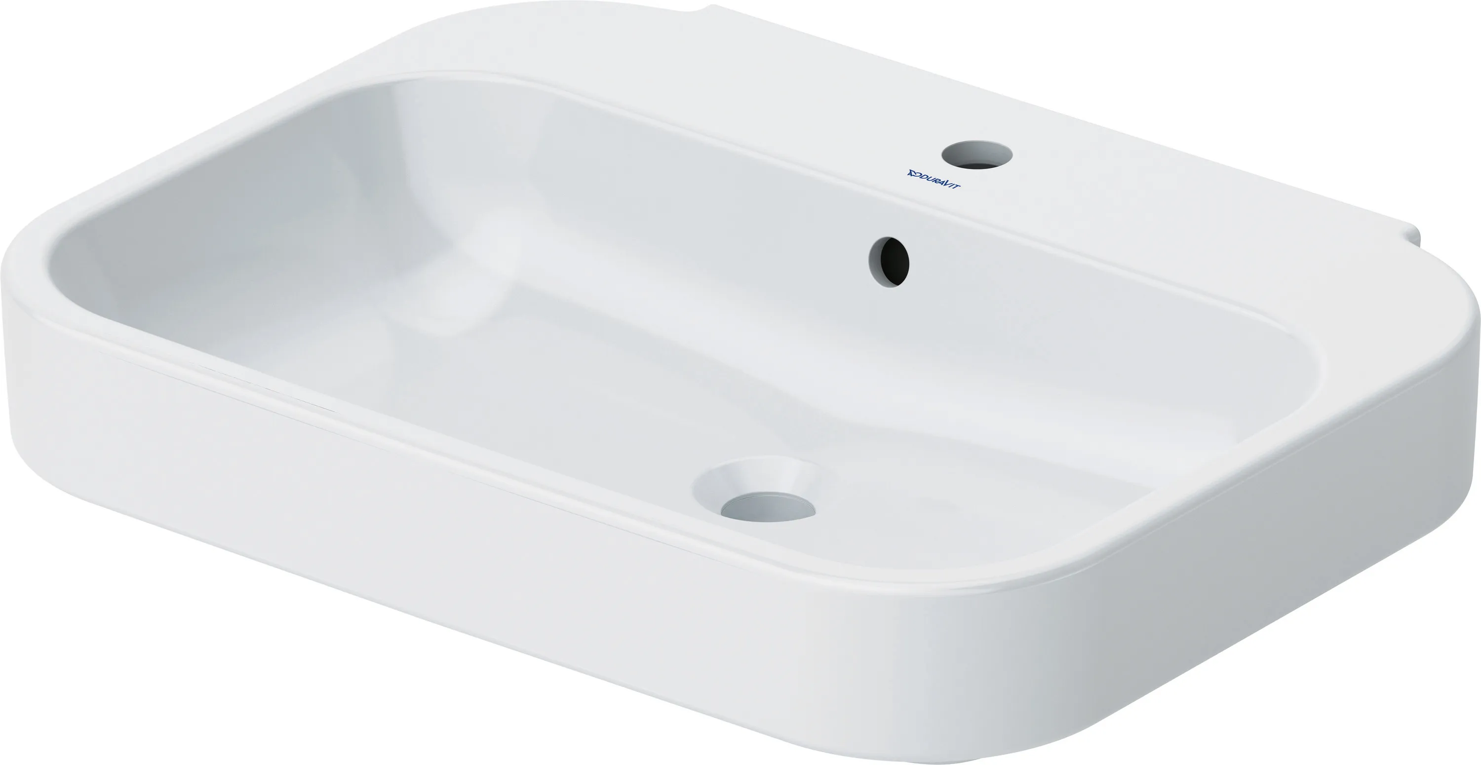Wandwaschtisch „Happy D.2“, mit Überlauf, Hahnlochposition mittig Wandwaschtisch „Happy D.2“, mit Überlauf, Hahnlochposition mittig