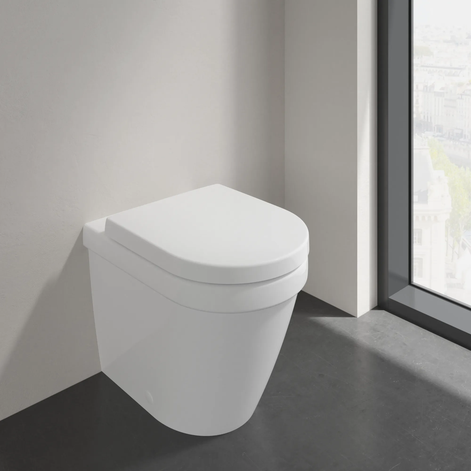 Stand-Tiefspül-WC DirectFlush „Architectura“ 37 × 40 × 54 cm in Weiß Alpin, ohne Spülrand, Abgang waagerecht Stand-Tiefspül-WC DirectFlush „Architectura“ 37 × 40 × 54 cm in Weiß Alpin, ohne Spülrand, Abgang waagerecht