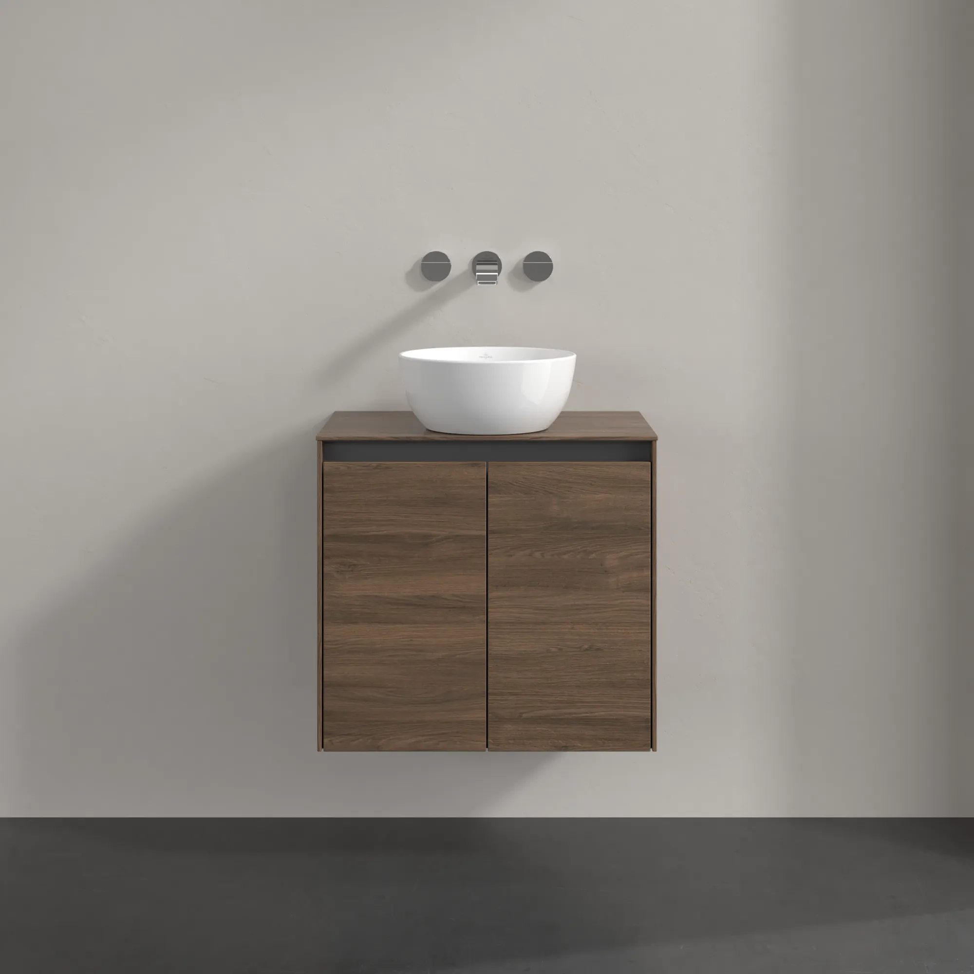 Villeroy & Boch Waschtischunterschrank „Collaro“ 600 × 548 × 380 mm Arizona Oak, für Becken mittig, mit Beleuchtung Villeroy & Boch Waschtischunterschrank „Collaro“ 600 × 548 × 380 mm Arizona Oak, für Becken mittig, mit Beleuchtung