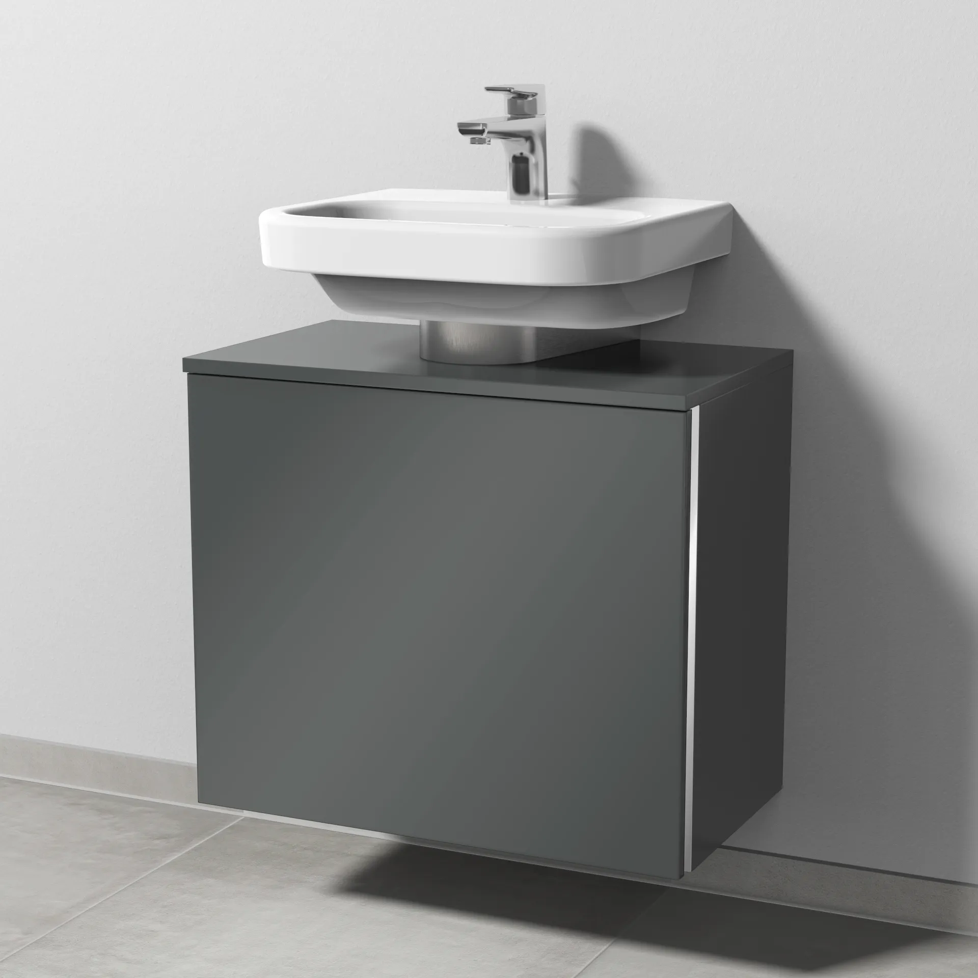 Sanipa Waschtischunterschrank „3way“ 600 × 526 × 350 mm in Anthrazit (glanz) Sanipa Waschtischunterschrank „3way“ 600 × 526 × 350 mm in Anthrazit (glanz)