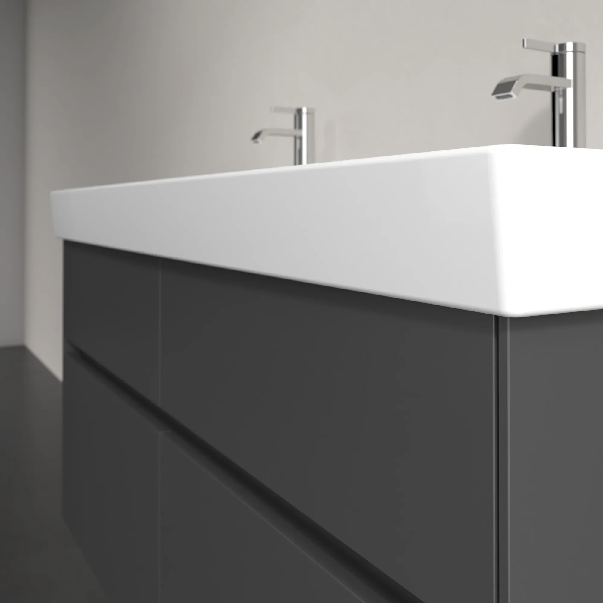 Villeroy & Boch Waschtischunterschrank „Collaro“ 1154 × 546 × 444 mm Graphite, für Becken mittig, mit Beleuchtung Villeroy & Boch Waschtischunterschrank „Collaro“ 1154 × 546 × 444 mm Graphite, für Becken mittig, mit Beleuchtung