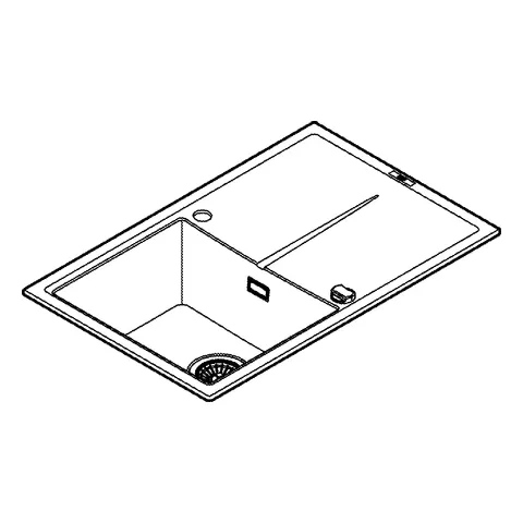 Kompositspüle K400 31639, mit Abtropffläche, Modell: K400 50-C 78/50 1.0 rev, Montageart: Standard-Einbauspüle, Maße: 780 x 500 mm, 1 Becken: 347 x 440 x 205 mm, granit schwarz Kompositspüle K400 31639, mit Abtropffläche, Modell: K400 50-C 78/50 1.0 rev, Montageart: Standard-Einbauspüle, Maße: 780 x 500 mm, 1 Becken: 347 x 440 x 205 mm, granit schwarz