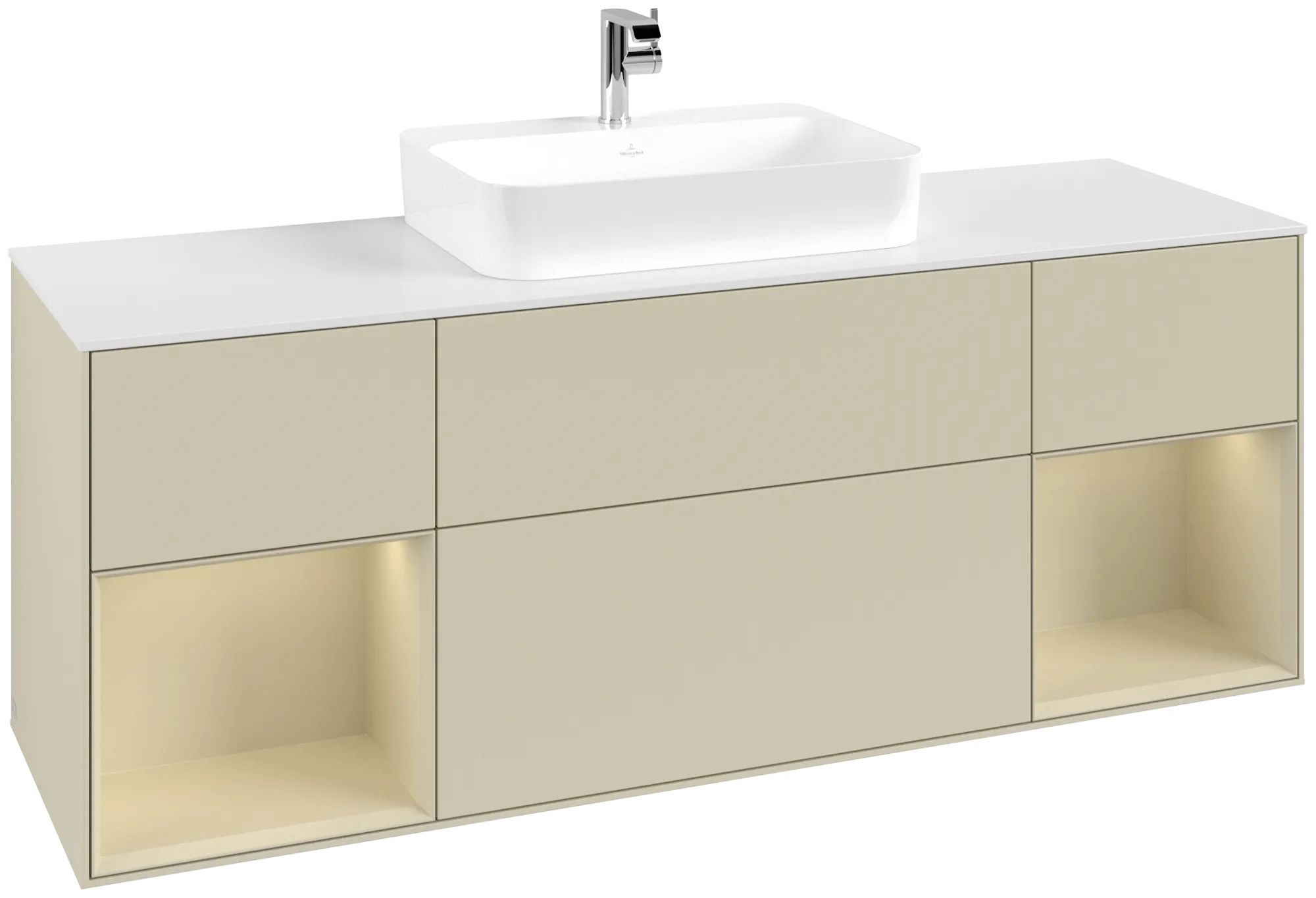 Villeroy & Boch Finion Waschbeckenunterschrank F45 1600x603x501mm Silk Grey Matt