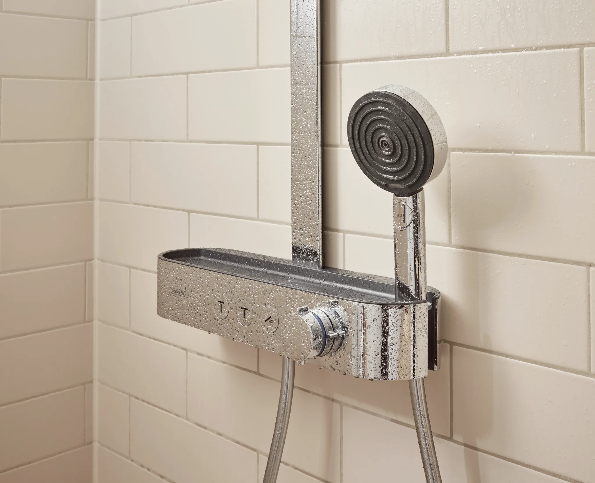 Showerpipe Pulsify 260 2jet mit Brausethermostat Aufputz chrom