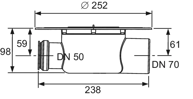 drainpoint S Ablauf DN 70 mit Seal System Universalflansch drainpoint S Ablauf DN 70 mit Seal System Universalflansch