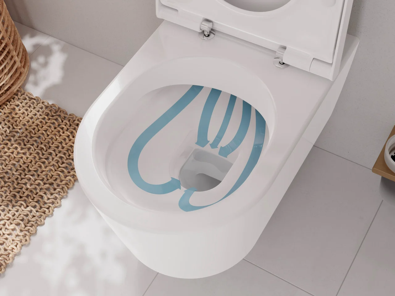 Hansgrohe EluPura S Wand-WC-Set, weiß, 540x360 mm, AquaFall Flush, HygieneEffect, SoftClose, QuickRelease