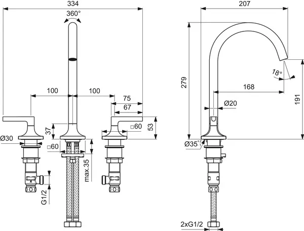Waschtischarmatur Joy Neo ohne Ablaufgarnitur Ausladung 168mm Hebelgriffe Magnetic Grey Waschtischarmatur Joy Neo ohne Ablaufgarnitur Ausladung 168mm Hebelgriffe Magnetic Grey