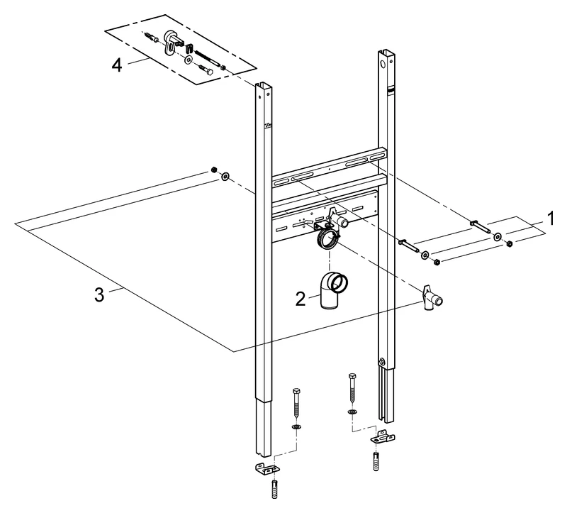 Grohe Rapid SL Projekt Waschtisch-Element 1,13 m Bauhöhe Grohe Rapid SL Projekt Waschtisch-Element 1,13 m Bauhöhe