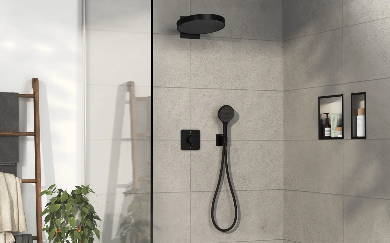 Hansgrohe ShowerSelect Comfort Q Thermostat Unterputz, 2 Verbraucher, Mattschwarz