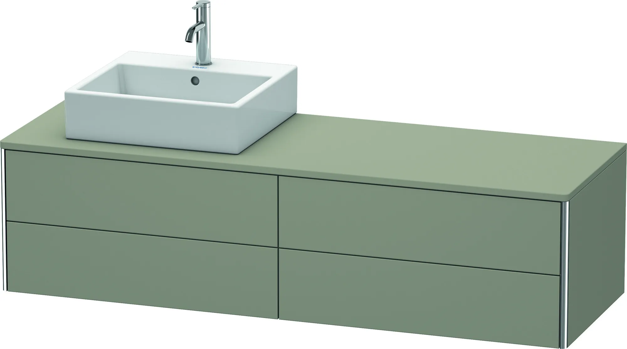 Duravit Waschtischunterschrank wandhängend „XSquare“ 160 × 40 × 54,8 cm Steingrau Seidenmatt Duravit Waschtischunterschrank wandhängend „XSquare“ 160 × 40 × 54,8 cm Steingrau Seidenmatt