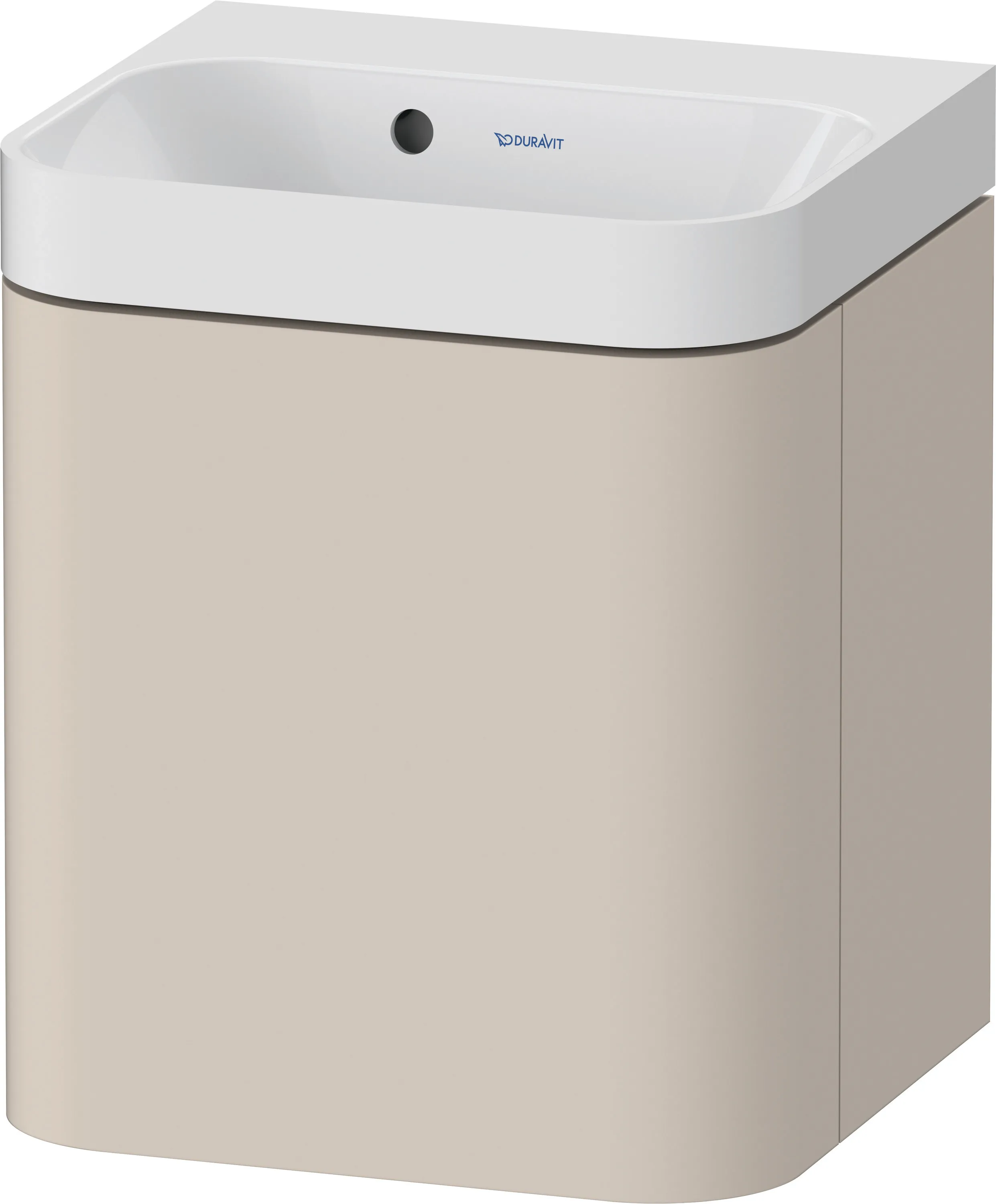 Duravit Waschtischunterschrank c-shaped Set wandhängend „Happy D.2 Plus“ 40 × 48 × 36 cm Taupe Supermatt