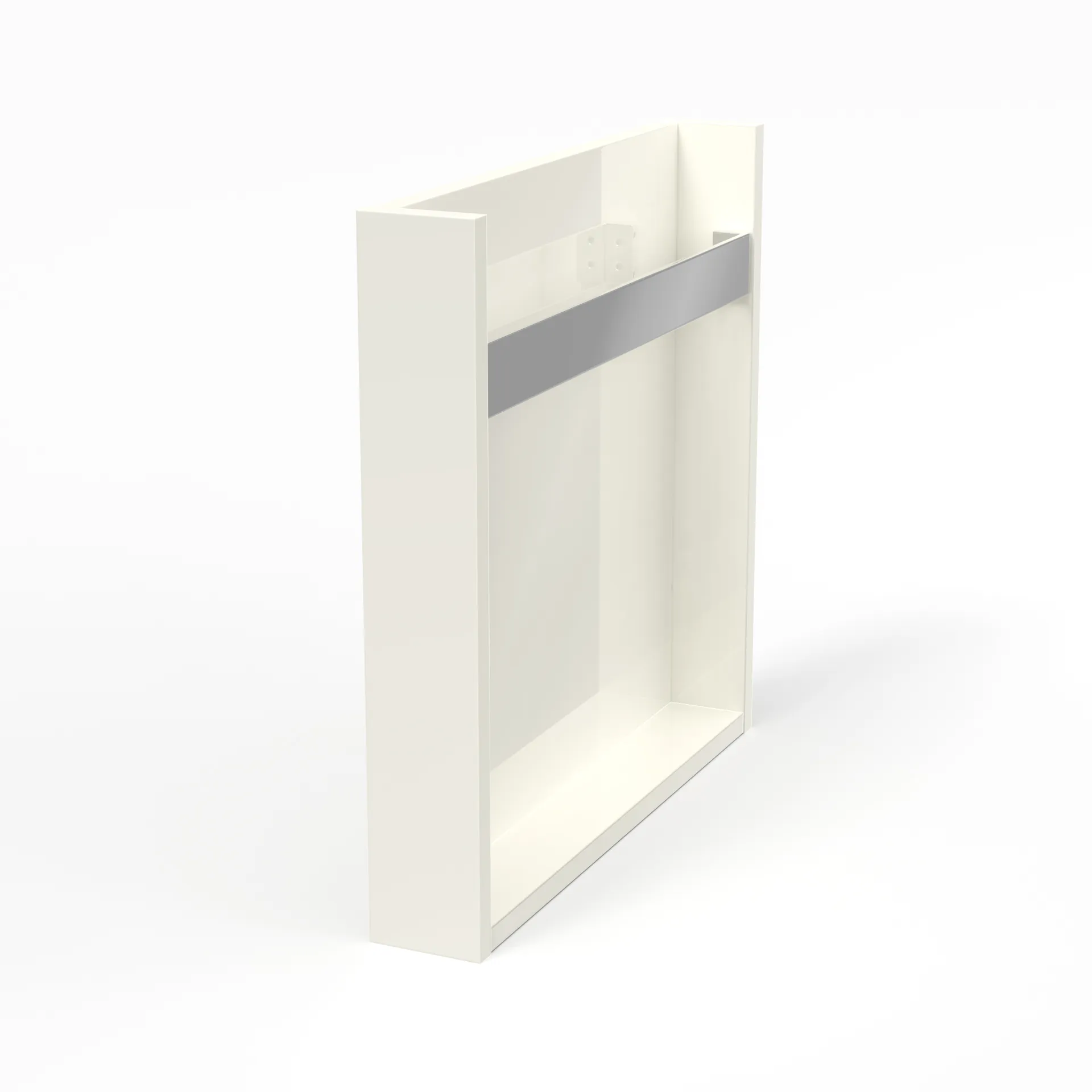 Konsolen vertikal - passend unterKonsole horizontalmit HandtuchhalterLack Größe: 8,5 × 52 × 51 cm|Farbe: Naturweiß (hochglanz)