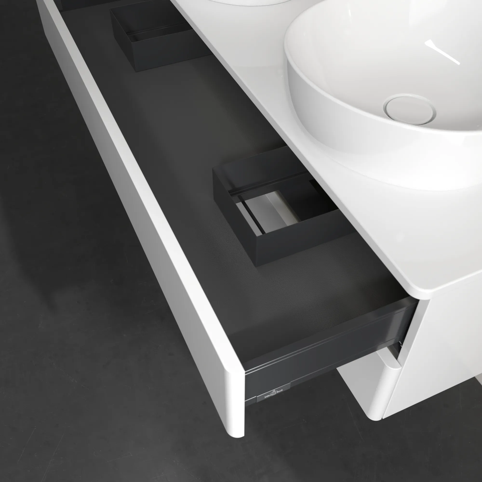 Villeroy & Boch Antao L24_5 Waschbeckenunterschrank, 1200x360x500mm, Glossy White Lacquer