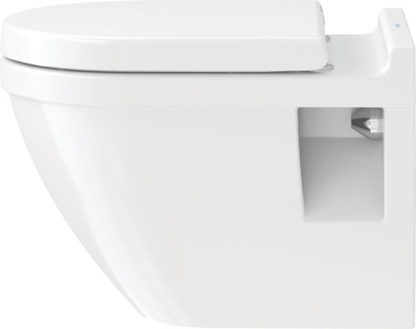 Duravit Wand-Tiefspül-WC inkl. WC-Sitz „Starck 3“ 37 × 54 × 40,5 cm, Befestigung sichtbar