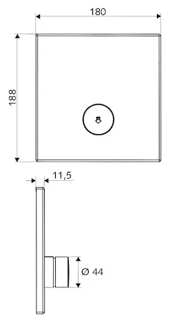 Unterputz-Dusche LINUS D-SC-V, Vorgemischtes Wasser, Frontplatte, Frontplatte chrom Unterputz-Dusche LINUS D-SC-V, Vorgemischtes Wasser, Frontplatte, Frontplatte chrom