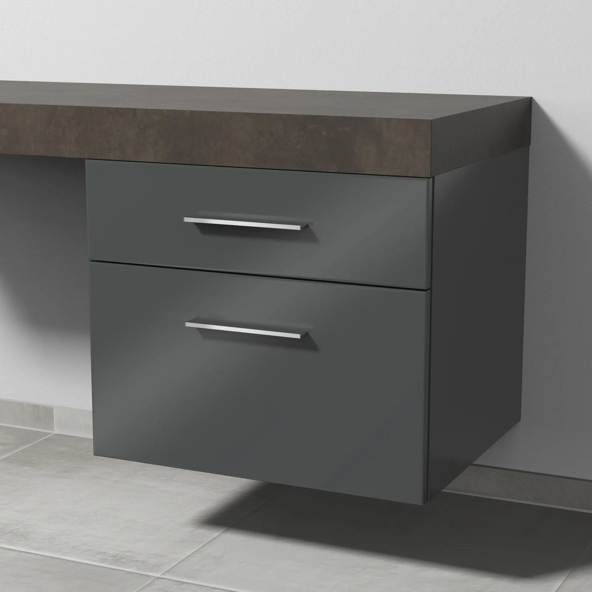 Sanipa Unterschrank „2morrow“ 600 × 510 × 520 mm in Anthrazit (glanz) Sanipa Unterschrank „2morrow“ 600 × 510 × 520 mm in Anthrazit (glanz)