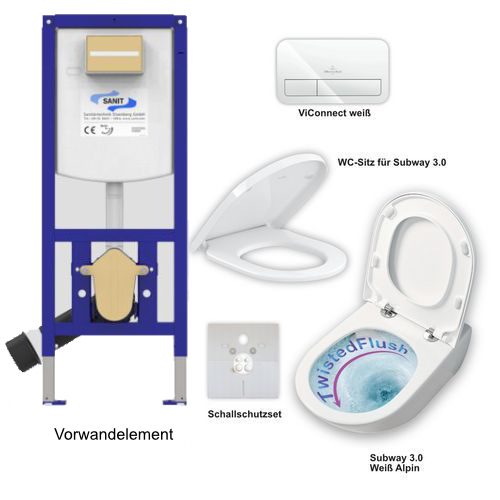 Wand-Tiefspül-WC „Subway 3.0“, ohne Spülrand Wand-Tiefspül-WC „Subway 3.0“, ohne Spülrand