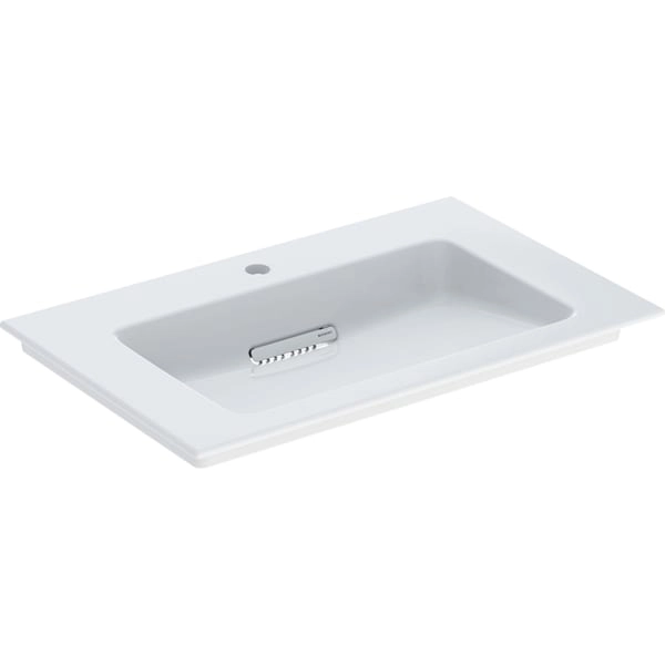 Schrankwaschtisch „One“ mit horizontalem Ablauf 75 × 48 cm mit KeraTect® Schrankwaschtisch „One“ mit horizontalem Ablauf 75 × 48 cm mit KeraTect®