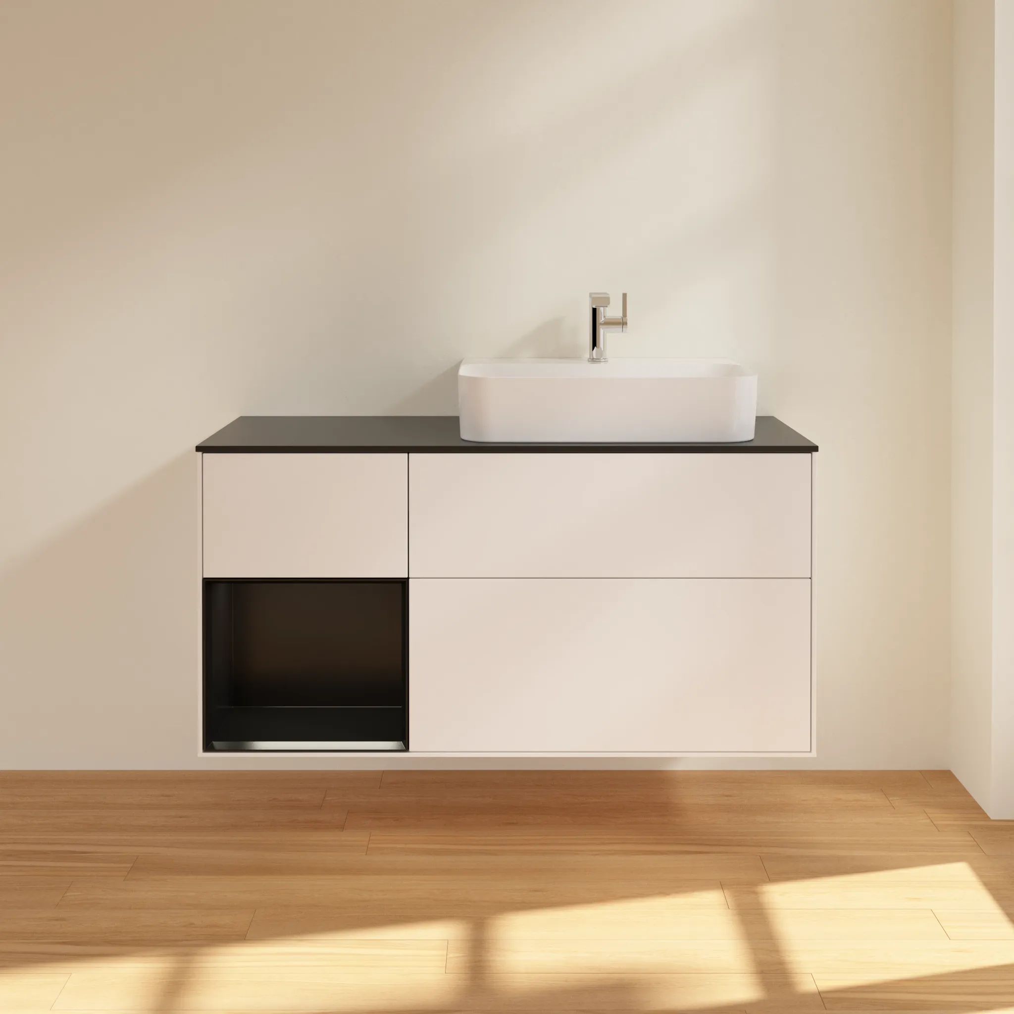 Villeroy & Boch Waschtischunterschrank „Finion“ für Schrankwaschtisch 1200 × 603 × 501 mm White Matt Lacquer, für Becken rechts Villeroy & Boch Waschtischunterschrank „Finion“ für Schrankwaschtisch 1200 × 603 × 501 mm White Matt Lacquer, für Becken rechts