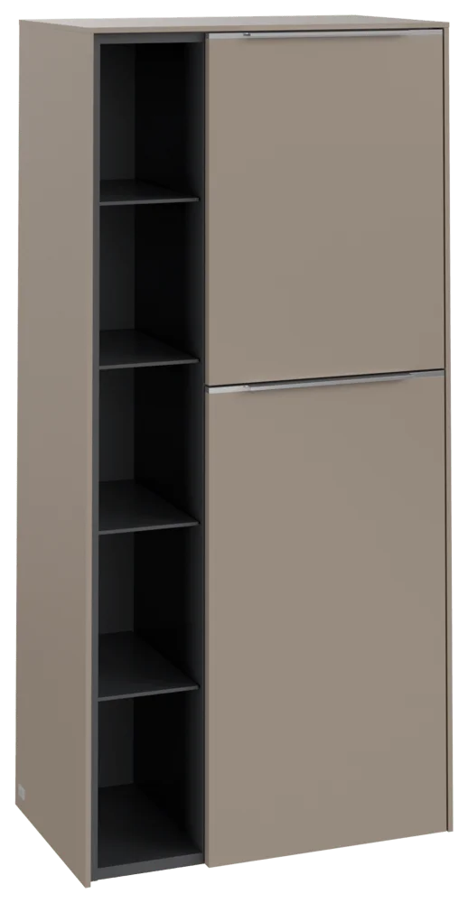 Villeroy & Boch Subway 3.0 Mittelschrank C59900, 574 x 1200 x 362 mm, 2 Türen, Anschlag (Scharnier) rechts, Farbe: VM Taupe Villeroy & Boch Subway 3.0 Mittelschrank C59900, 574 x 1200 x 362 mm, 2 Türen, Anschlag (Scharnier) rechts, Farbe: VM Taupe