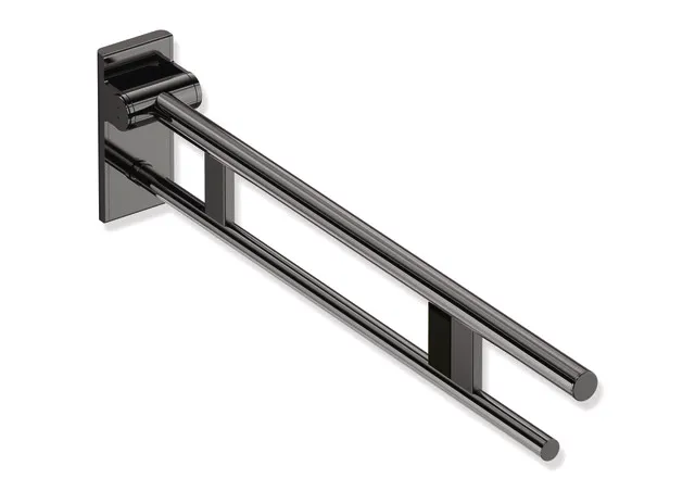 HEWI Stützklappgriff Duo System 900 Edelstahl PVD schwarzchr glzd