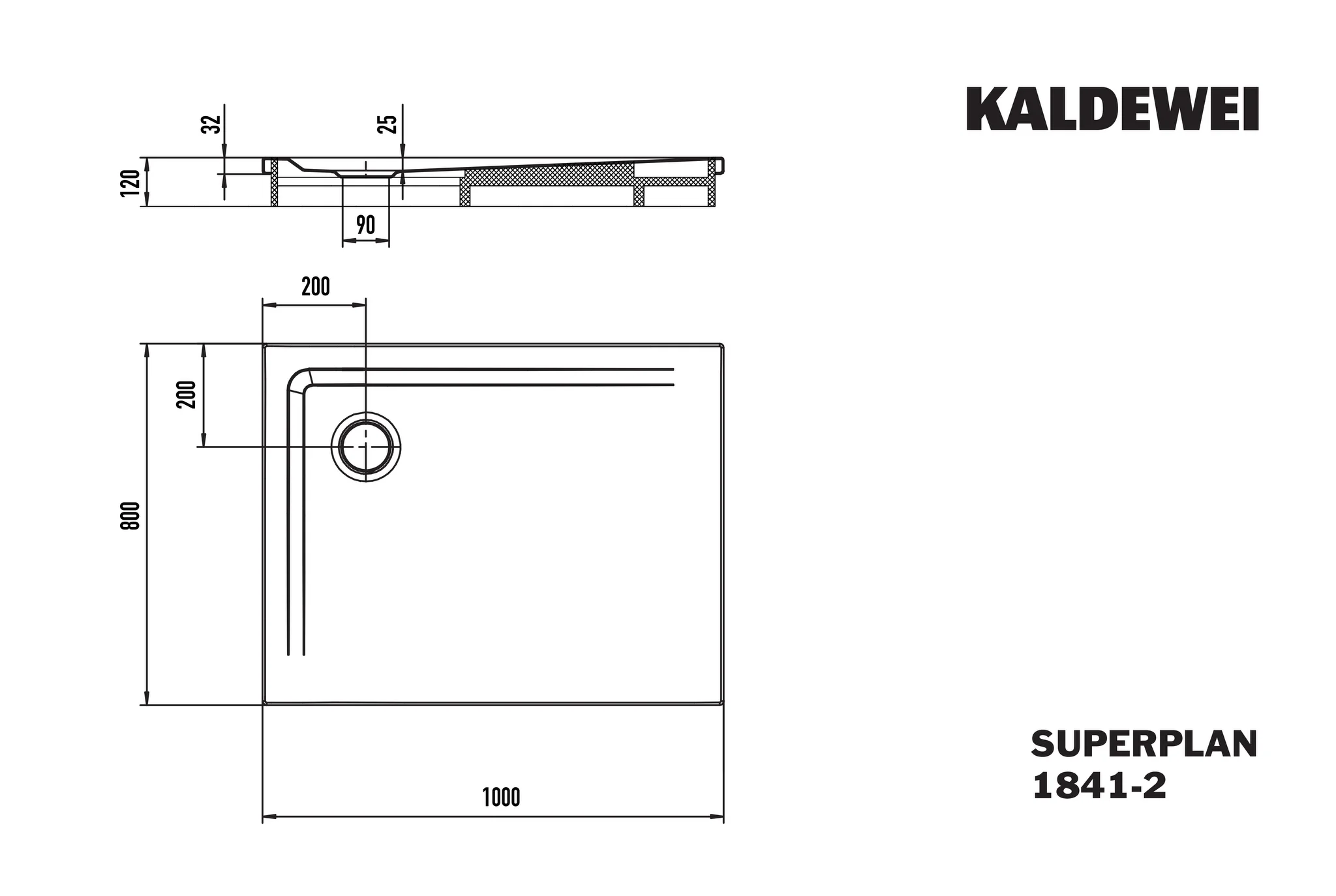 Kaldewei SUPERPLAN Duschfläche mit Wannenträger, 800x1000 mm, cool grey 30, Secure Plus Antislip, 25 mm tief Kaldewei SUPERPLAN Duschfläche mit Wannenträger, 800x1000 mm, cool grey 30, Secure Plus Antislip, 25 mm tief