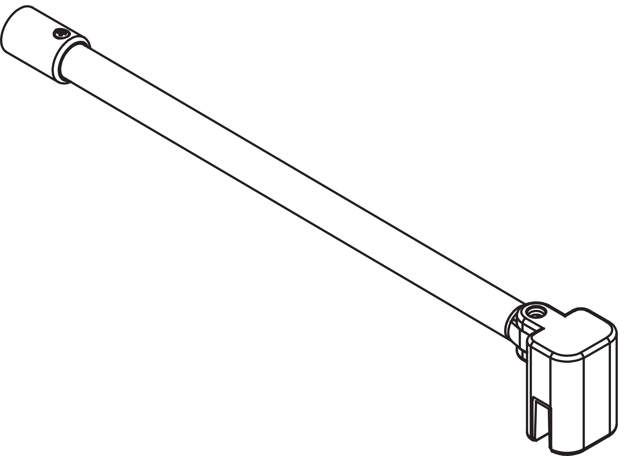 Kermi Duschdesign Stabilisierung „MENA“ 1250 mm in Schwarz Soft
