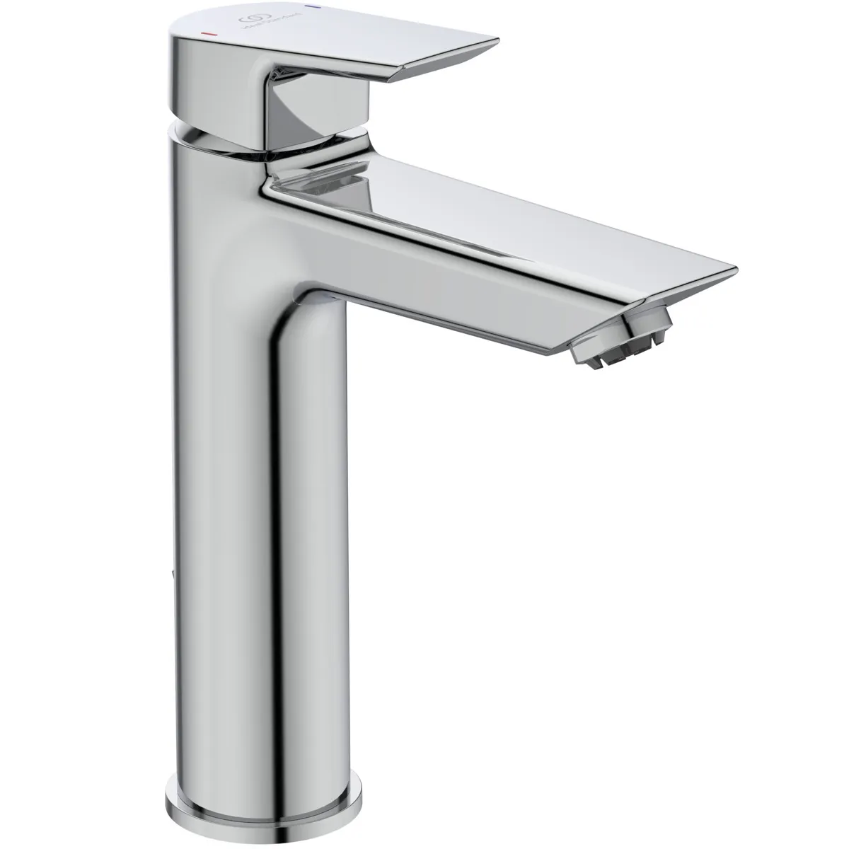 Waschtischarmatur Tesi, Grande, Niederdruck, 5 l/min., mit Ablaufgarnitur, Ausladung 124mm, Chrom Waschtischarmatur Tesi, Grande, Niederdruck, 5 l/min., mit Ablaufgarnitur, Ausladung 124mm, Chrom