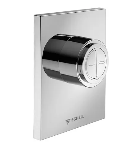 WC-Betätigungsplatte EDITION Eco ND 100, Betätigungsplatte, Betätigungstasten für Spar- und Hauptspülung, 4,5 - 6,0 l, Frontplatte chrom, chrom