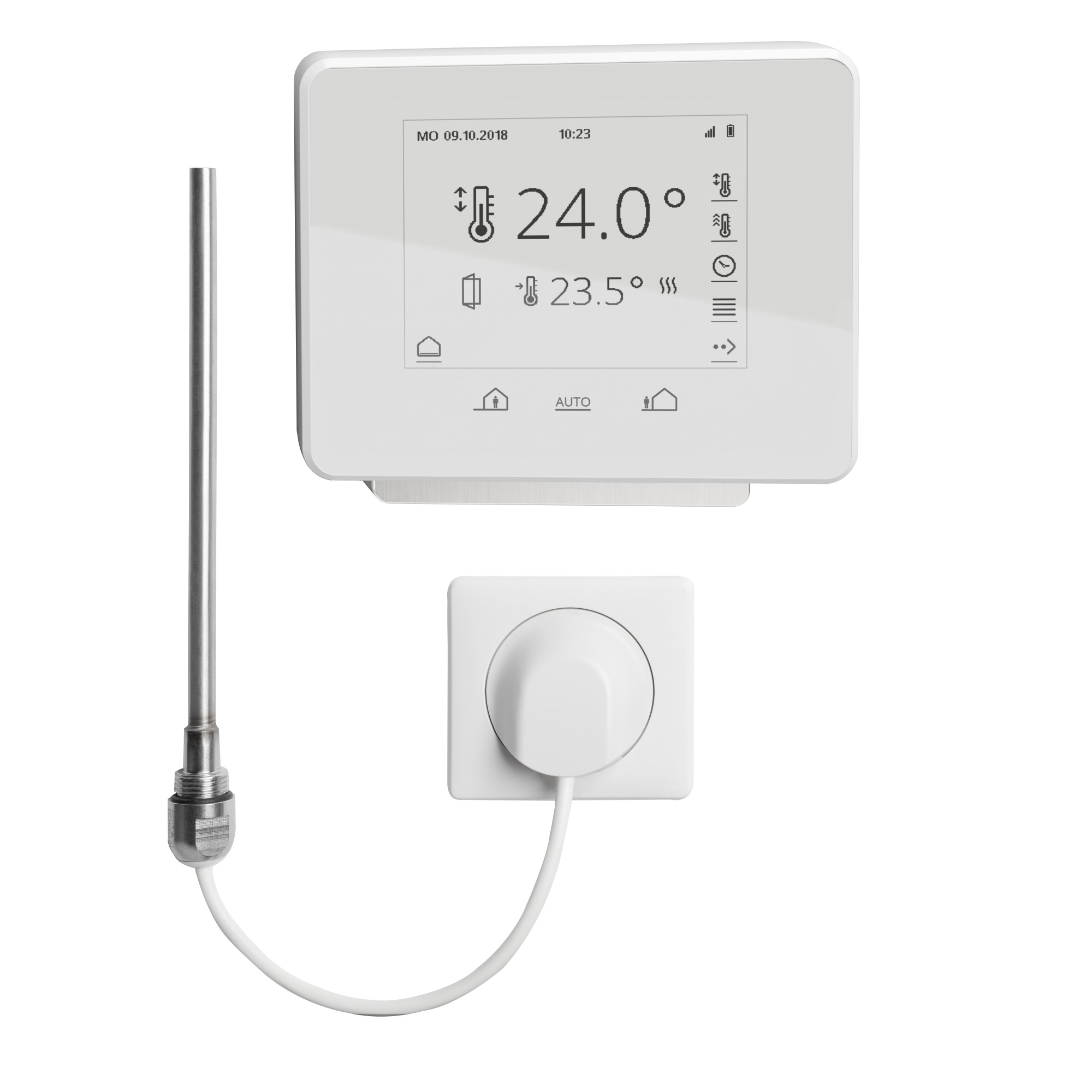 Kermi Elektro-Set inkl. Regler Funk-Comfort und Heizstab „WRX“, 300 W in weiß / weiß / Kermi Elektro-Set inkl. Regler Funk-Comfort und Heizstab „WRX“, 300 W in weiß / weiß /