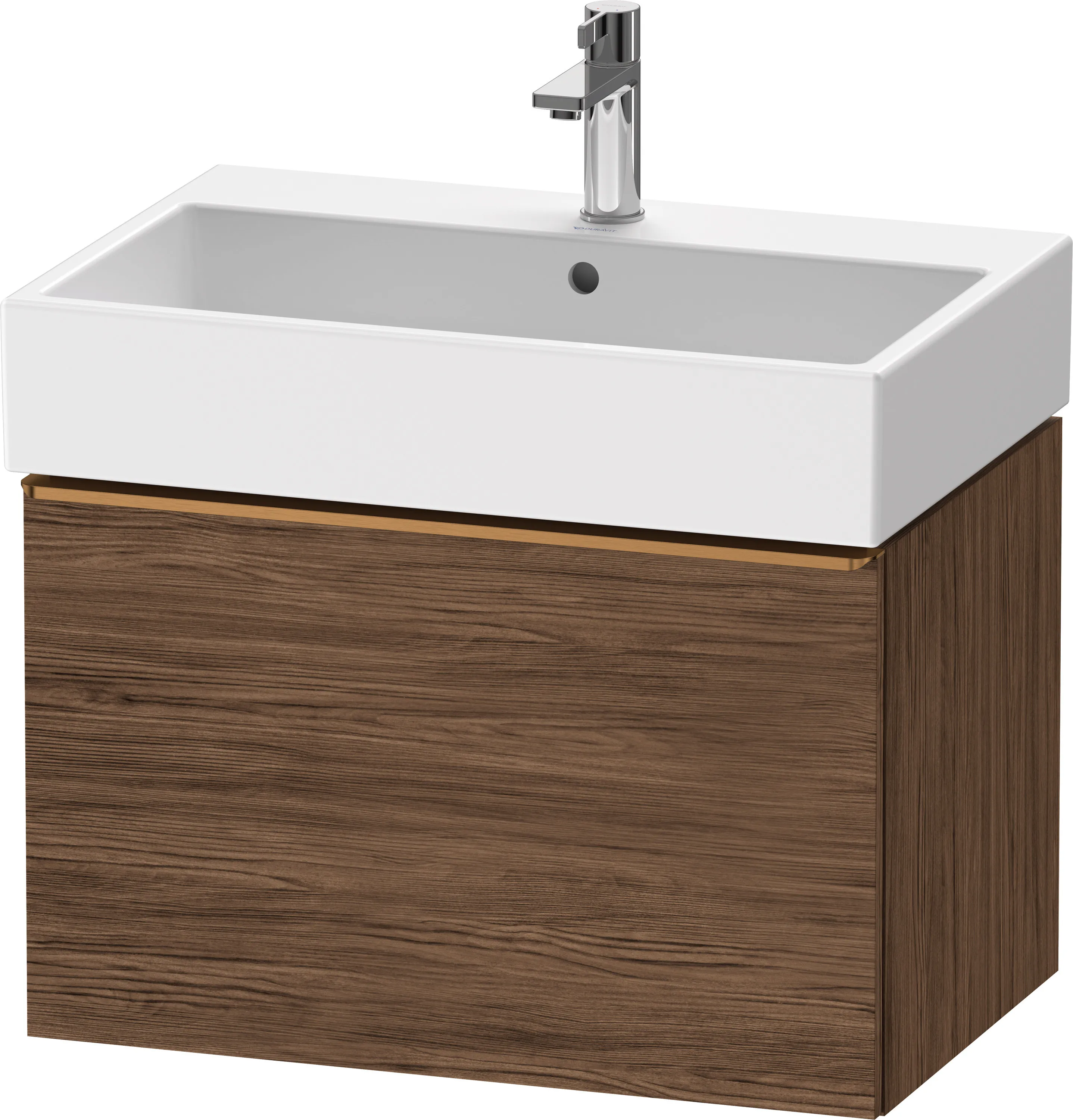 Duravit Waschtischunterschrank wandhängend „D-Neo“ 68,4 × 44 × 44,2 cm Nussbaum Dunkel