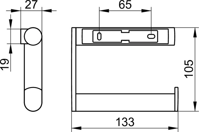 KEUCO PLAN Toilettenpapierhalter offene Form, linke Ausführung verchromt KEUCO PLAN Toilettenpapierhalter offene Form, linke Ausführung verchromt