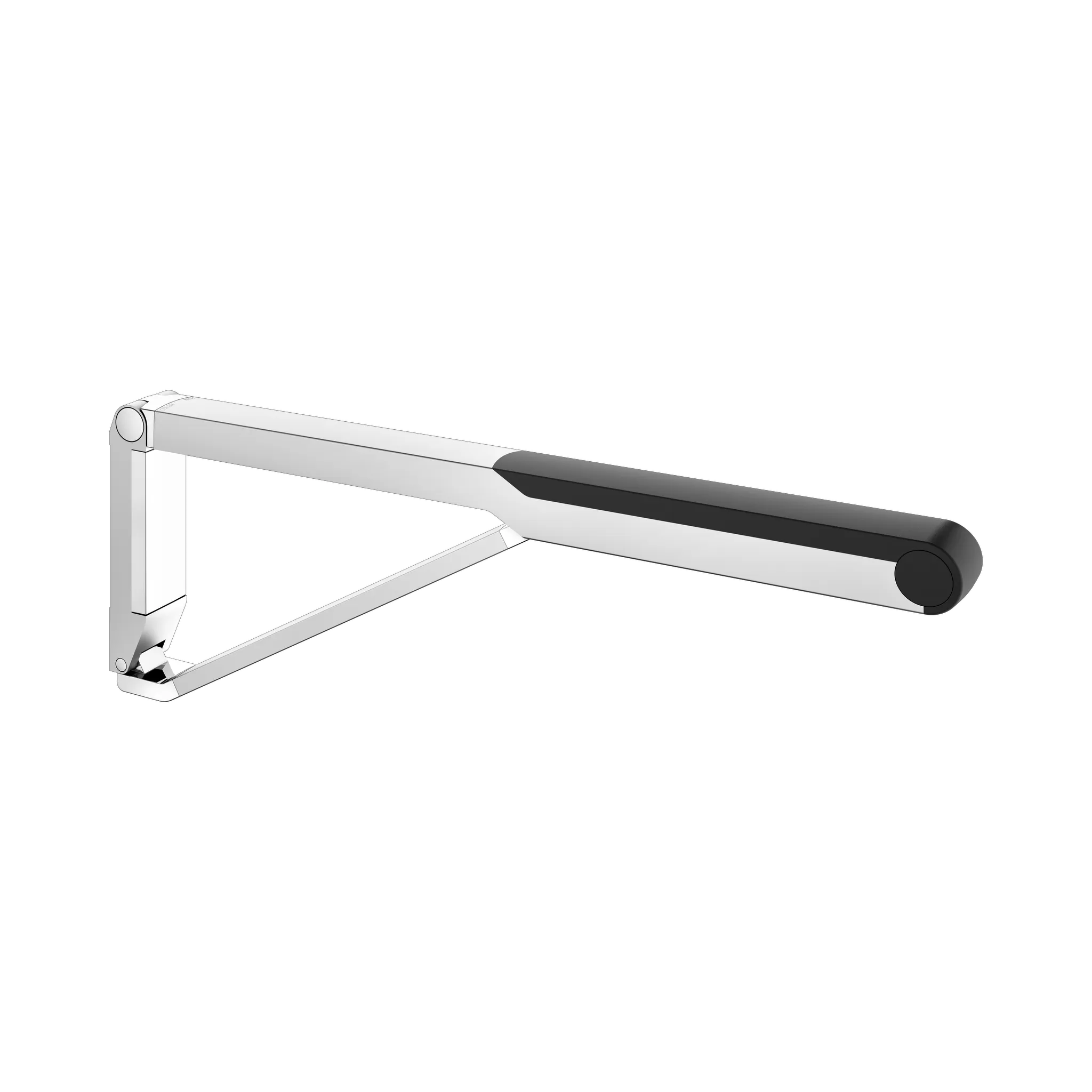 AXESS Stützklappgriff WC 700 mm silber-eloxiert/schwarz