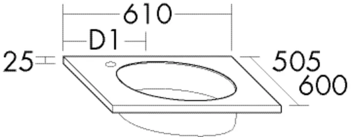 burgbad Mineralguss-Waschtisch Sys M8 Weiß Velvet MWHA061